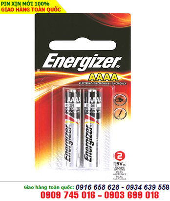 Pin Energizer AAAA E96/LR8D425 alkaline 1.5V ( Vỉ hình vuông góc cạnh cho thị trường Mỹ )